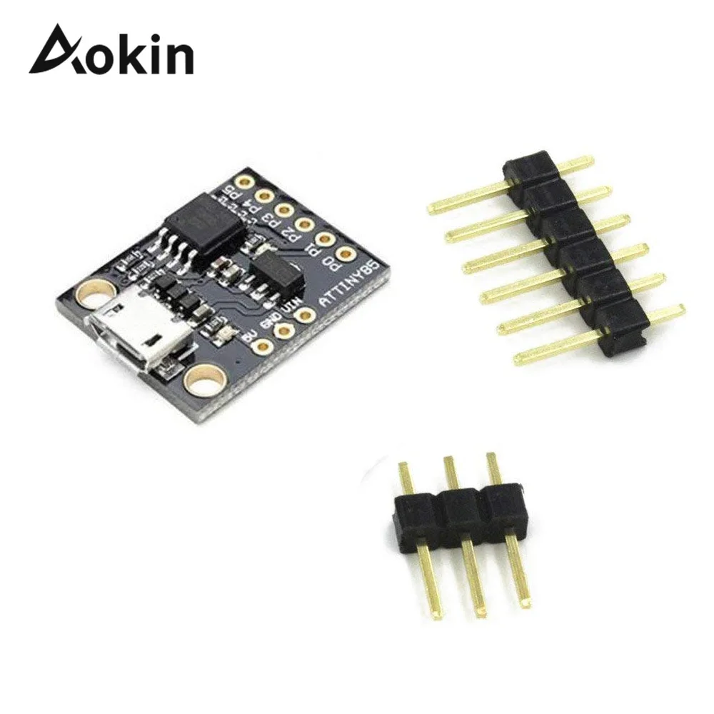 Плата разработки ATTINY85 модуль Digispark kickstarter Micro с разъемом DuPont для Arduino Usb черный |