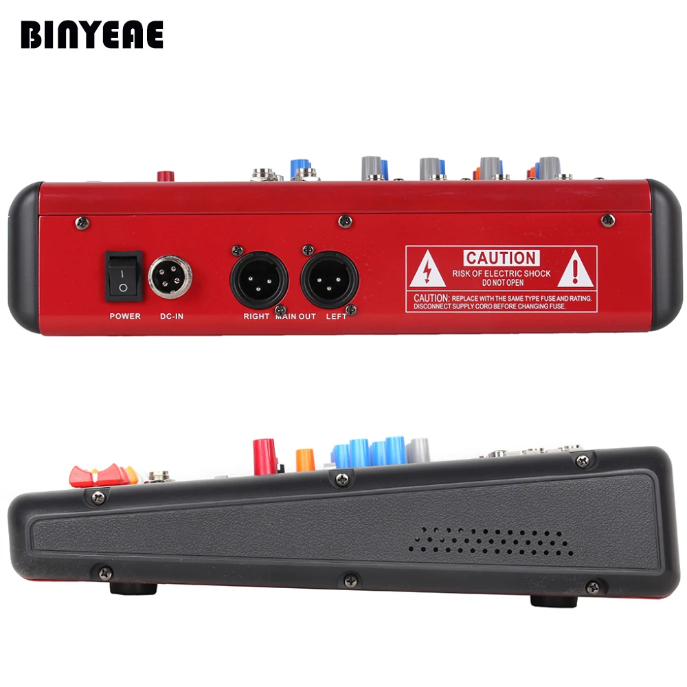 4 Channel Mini Table de Mixage Mixer USB Bluetooth Control XLR/6.3 MM Plug-in DJ Sound SMR401