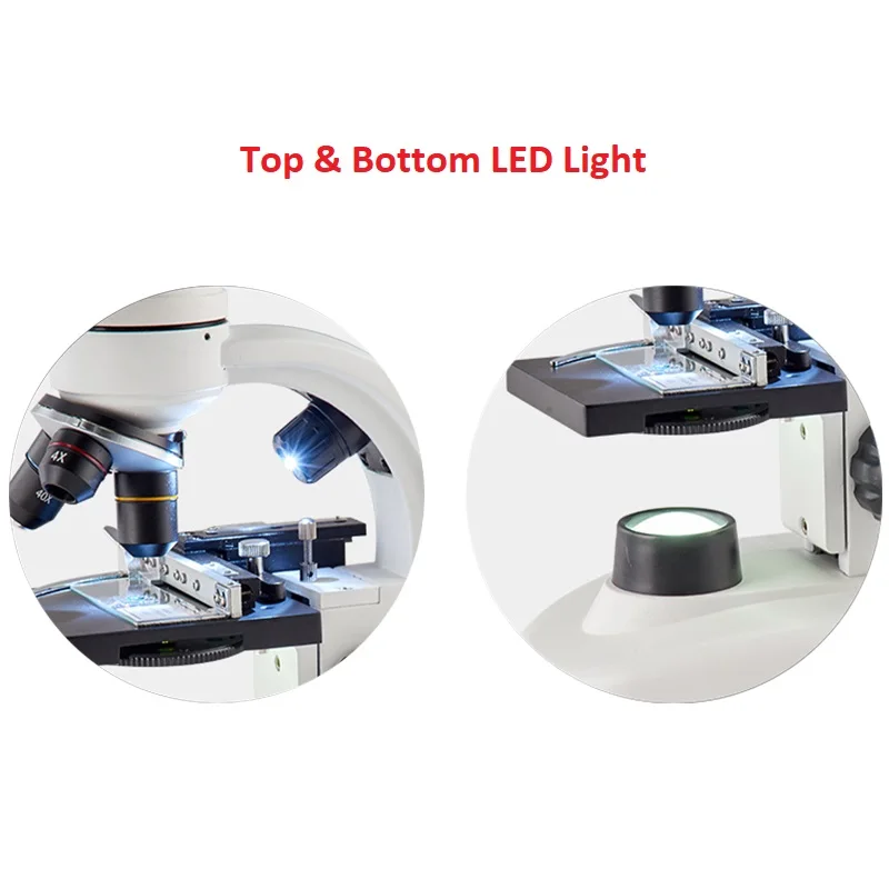 40X-1600X Binocular Biological Microscope with 360 degree Rotatable Head Optical Illuminated Micros