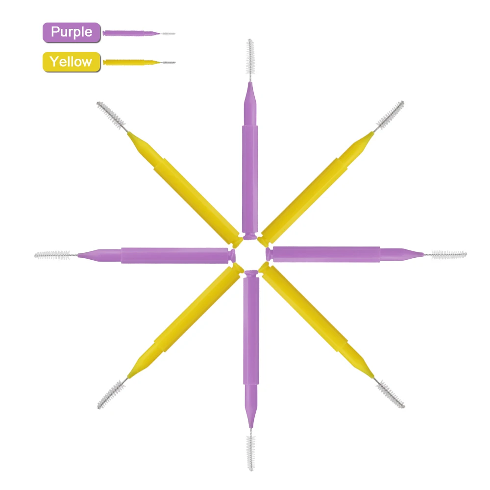 

8Pcs Teeth Cleaning Toothpick Push-Pull Interdental brush Oral Care Teeth Cleaning Brush Orthodontic Toothpick Tooth care