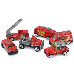 Детский Цветной симулятор мини раздвижной сплав пожарный багажник модель игрушки набор