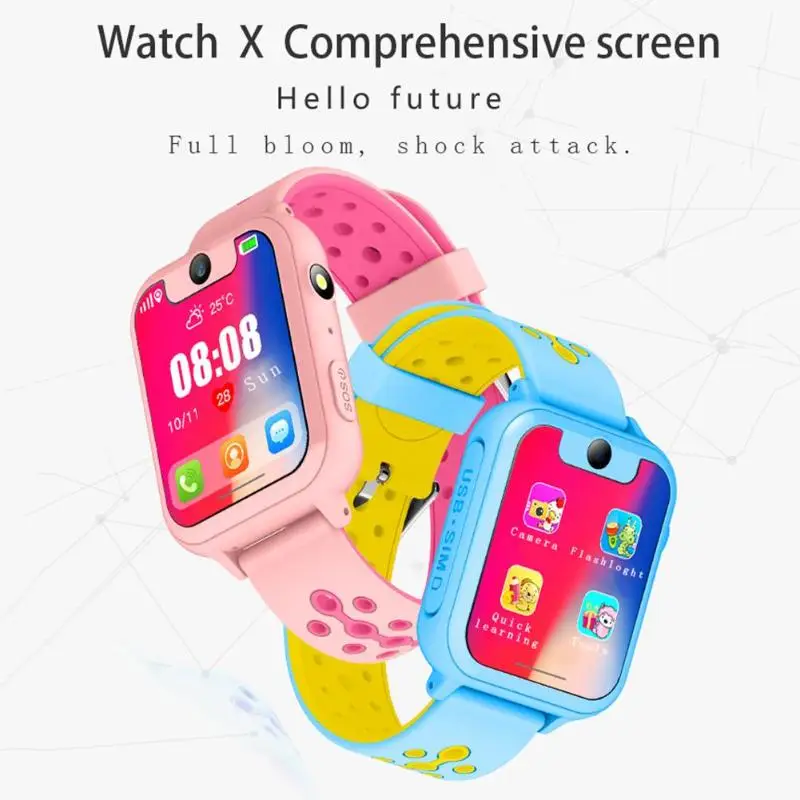 Children Smart Watch 1.44inch 0.3MP Camera Touch Screen IPX67 2G SIM