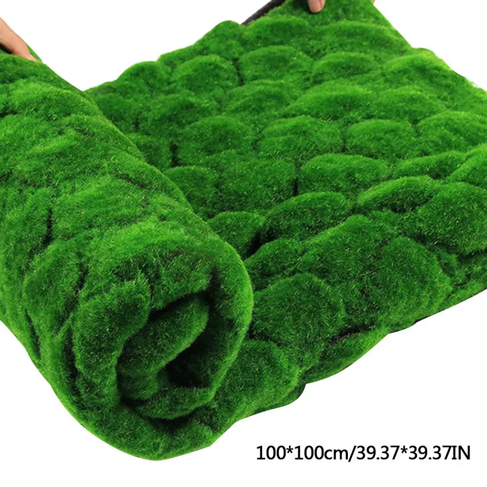 

1M*1M Green Straw Mat Artificial Lawn Carpet Fake Turf Home Garden Moss Home Floor Wedding Decoration Grass Yard Garden Decor