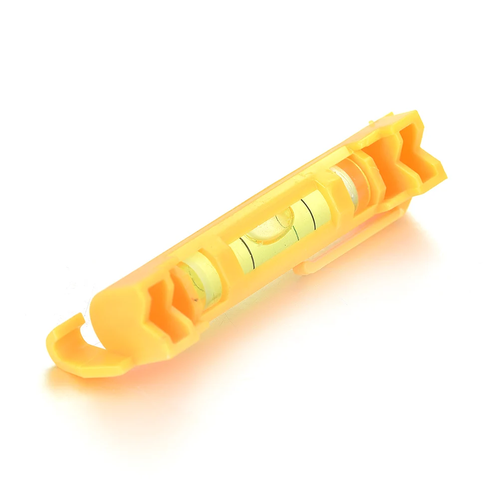 

6pcs/set Acrylic and ABS Yellow 74mm Plastics Hanging Bubble Spirit Level Can Adjust the Level to The Highest Accurate Angle