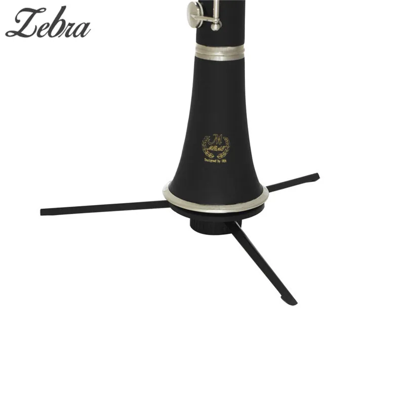 

Zebra Portable Clarinet Holder Saxophone Flute Tripod Stand Metal Leg Foldable Woodwind Instruments Accessories High Quality