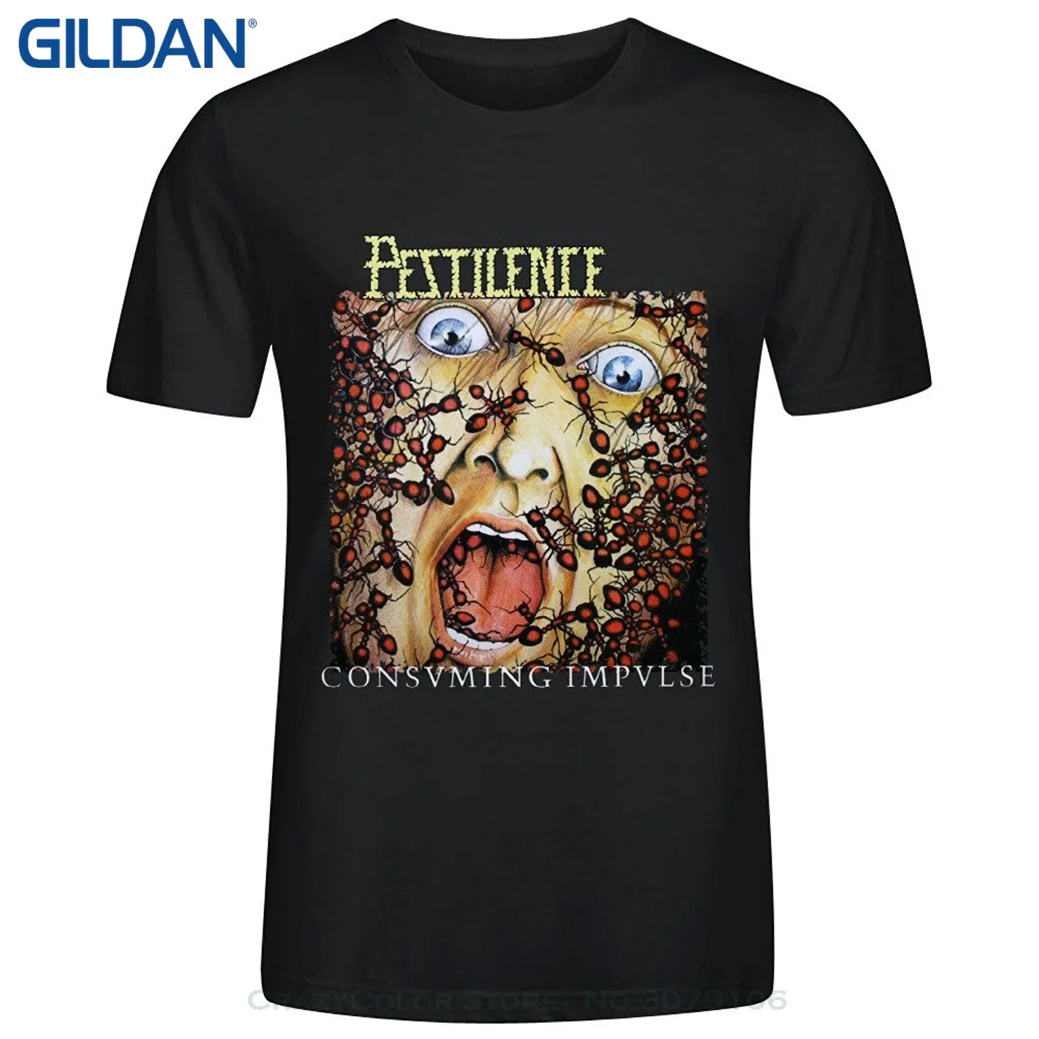 

Men 2019 summer winter Round Neck Men's T Shirt Pestilence Consuming Impulse Men's O Neck Classic Tee Shirt coat clothes tops