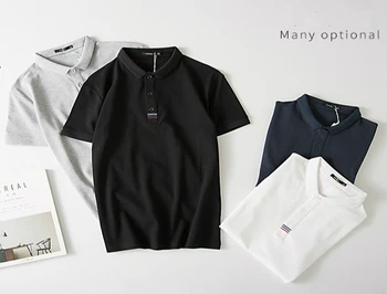 

2 Pieces] Polo shirt men summer men's casual polo shirt men's short-sleeved shirt cotton lapel shirt