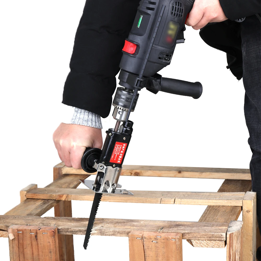 

Multifunction Reciprocating Saw Attachment Change Electric Drill Into Reciprocating Saw Jig Saw Metal File for Wood Cutting