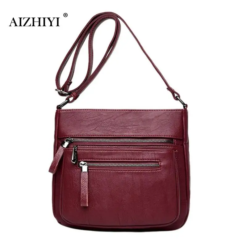 

PU Leather Crossbody Messenger Bags for Women High Quality Shoulder Handbags for Female Solid Color Handbags Bolsa Feminina New