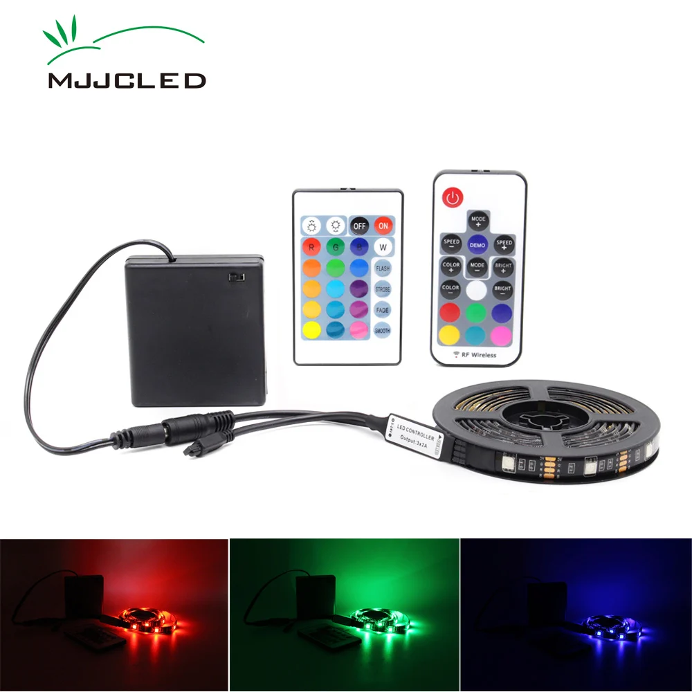 Светодиодная лента RGB на батарейках Tira e 5V регулируемая Водонепроницаемая