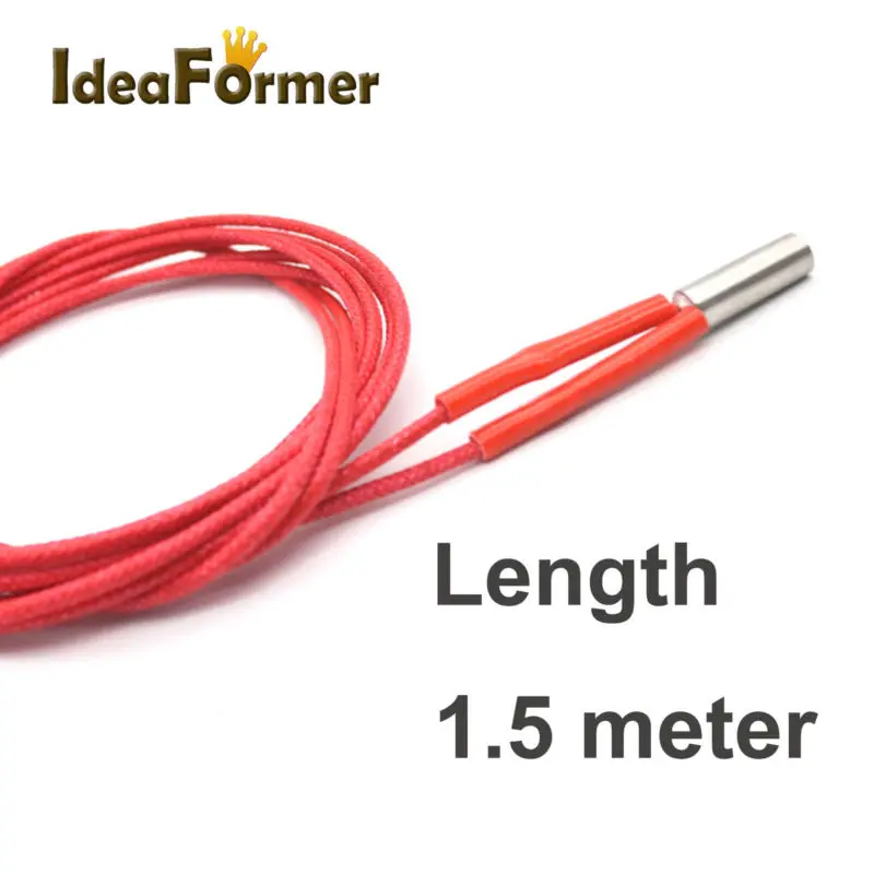 

5pcs 3D Printer Ceramic Cartridge Heater 1.5m Length 6*20mm 12V/24V 40W Heating Tube.