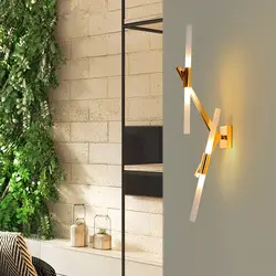 Постмодерн светодиодный гостиная бра Nordic освещения Настенные светильники для спальни стеклянные световые приборы домашнего освещения