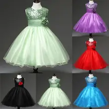 От 2 до 8 лет с блестками для девочек; кружевное платье с цветочным узором для свадебных торжеств; Вечерние платья подружки невесты