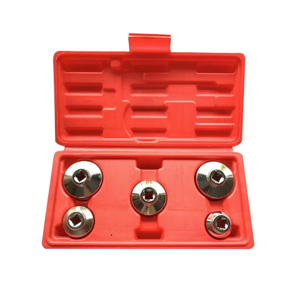 

5pc Drive Oil Filter Sleeve Set Universal Wrench Tool Kit Motorcycle Car Repair Tool Wrench Socket Spanner