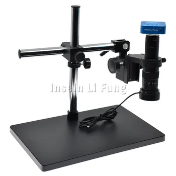 

20MP 1080P 2K 4K 60FPS HDMI USB Industry Digital Video Microscope Camera+180X 300X Zoom C Mount Lens+LED Light+Rotating Bracket
