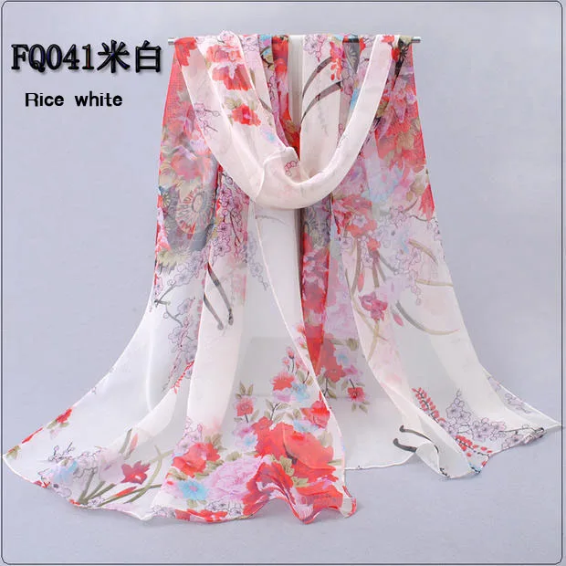 Хит, чудесные длинные мягкие шарфы с цветами, шаль для элегантных женщин, han edition, шарфы, шали, fq041