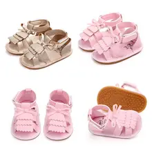 Милая обувь принцессы с бантом для маленьких девочек, повседневная обувь с кисточками для малышей