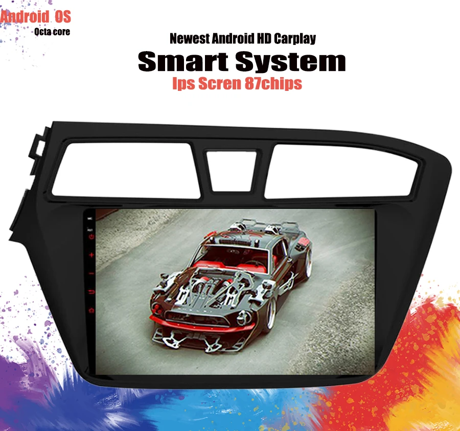 Flash Deal Android 9.1 Car DVD Stereo Multimedia Headunit For HYUNDAI I20 2015 -2018 Auto PC Radio GPS Navigation Video Audio 4G RAM System 5