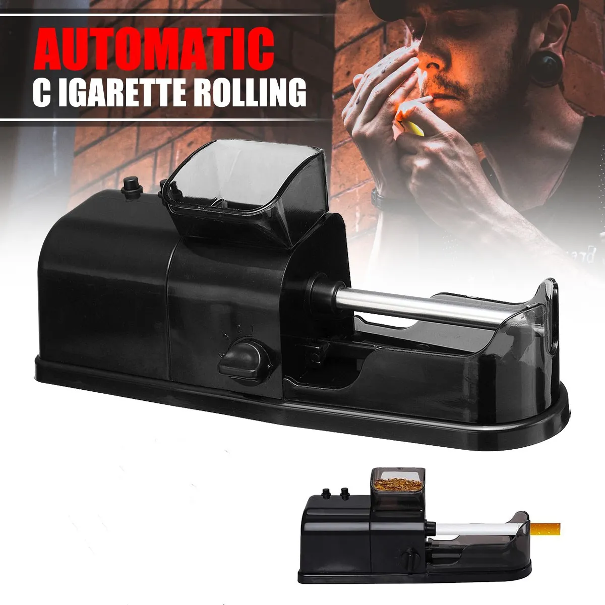 

1pc Electric Easy Automatic Cigarette Rolling Machine Injector with Function Credibility Adapter Tobacco Maker Roller