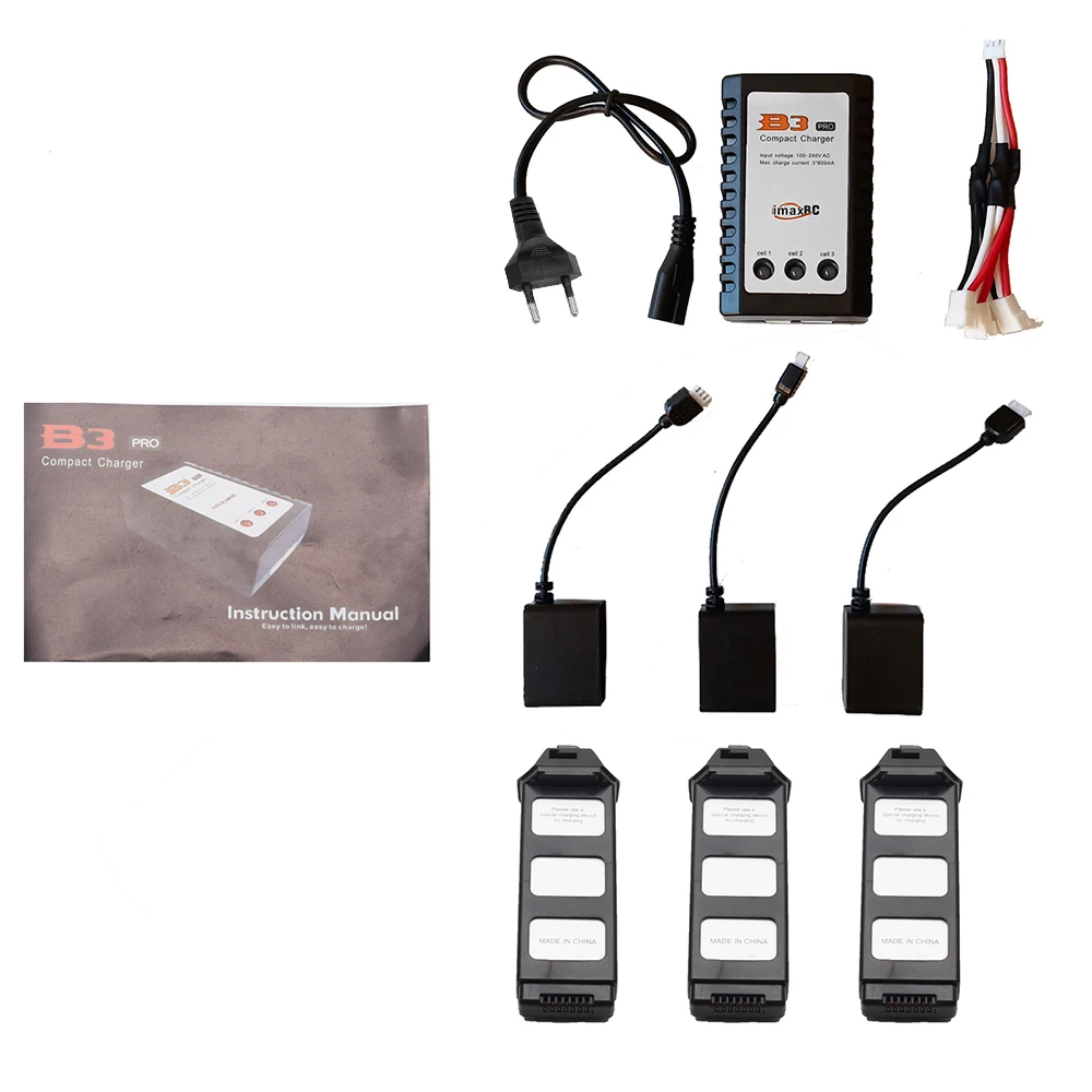 

MJX RC Drone with Camera Bugs 5W Battery Balance Charger with 3 Batteries for Bugs 5W WiFi FPV B5W Drone RC Quadcopter