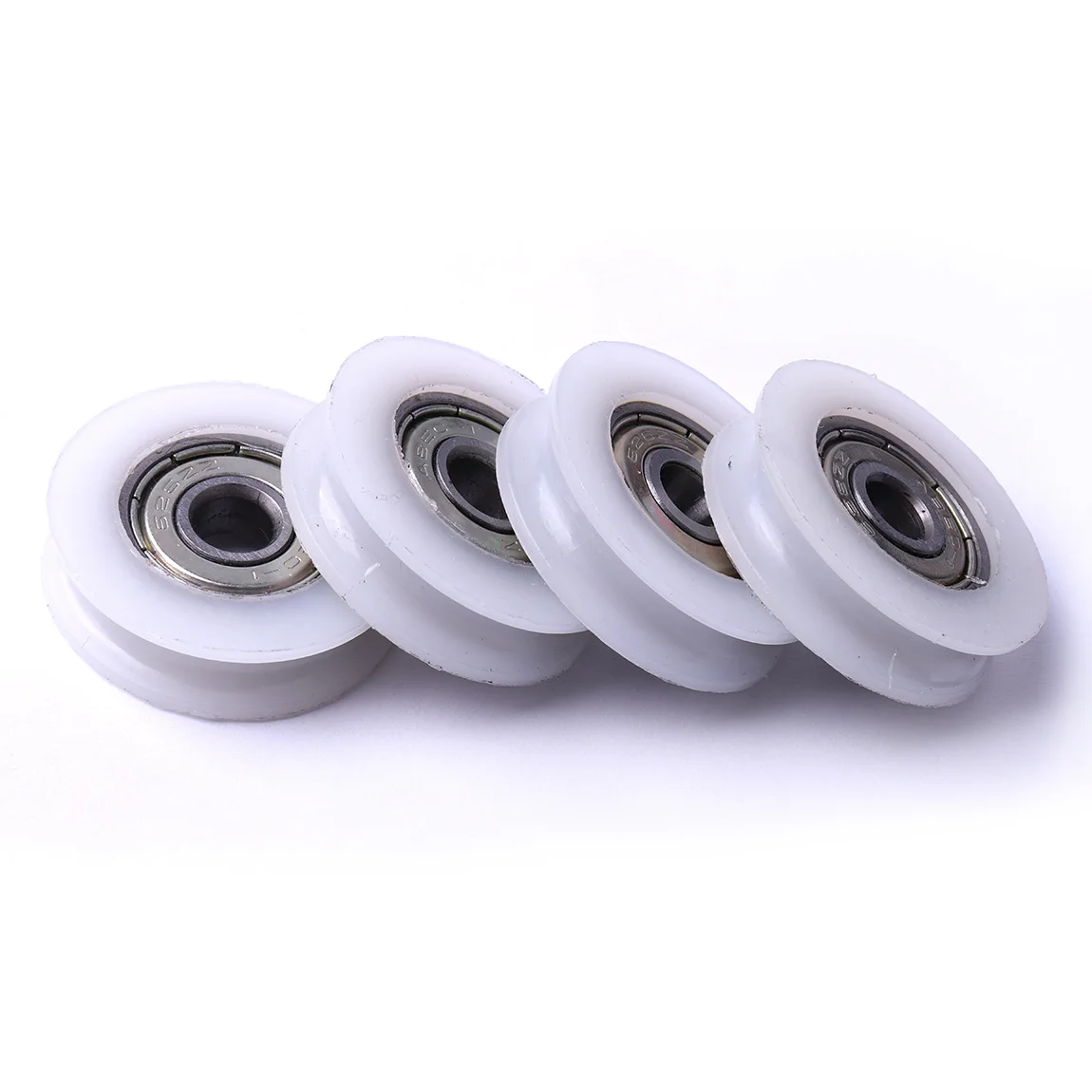 

1pcs Round Nylon Ball Bearing Wheel Roller U groove CNC Guiding Hole Dia 4/5/6/8mm