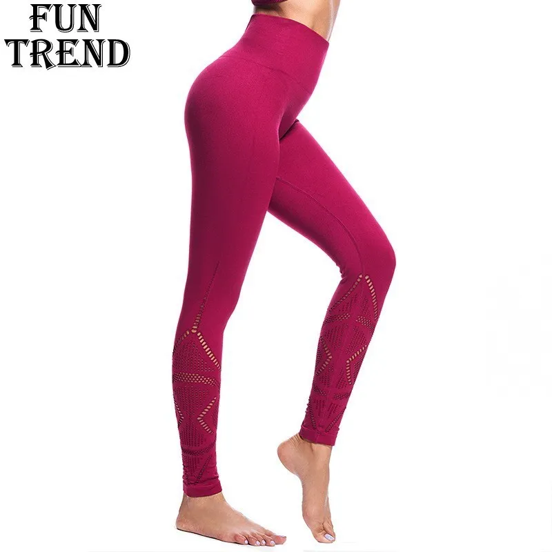 

Seamless Leggings High Waist Yoga Pants Women Fitness Yoga Sport Leggings Hollow Elastic Jogging Sport Running Pants Sports Wear