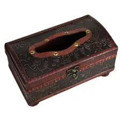 Элегантная деревянная старинная коробка для салфеток ручной работы