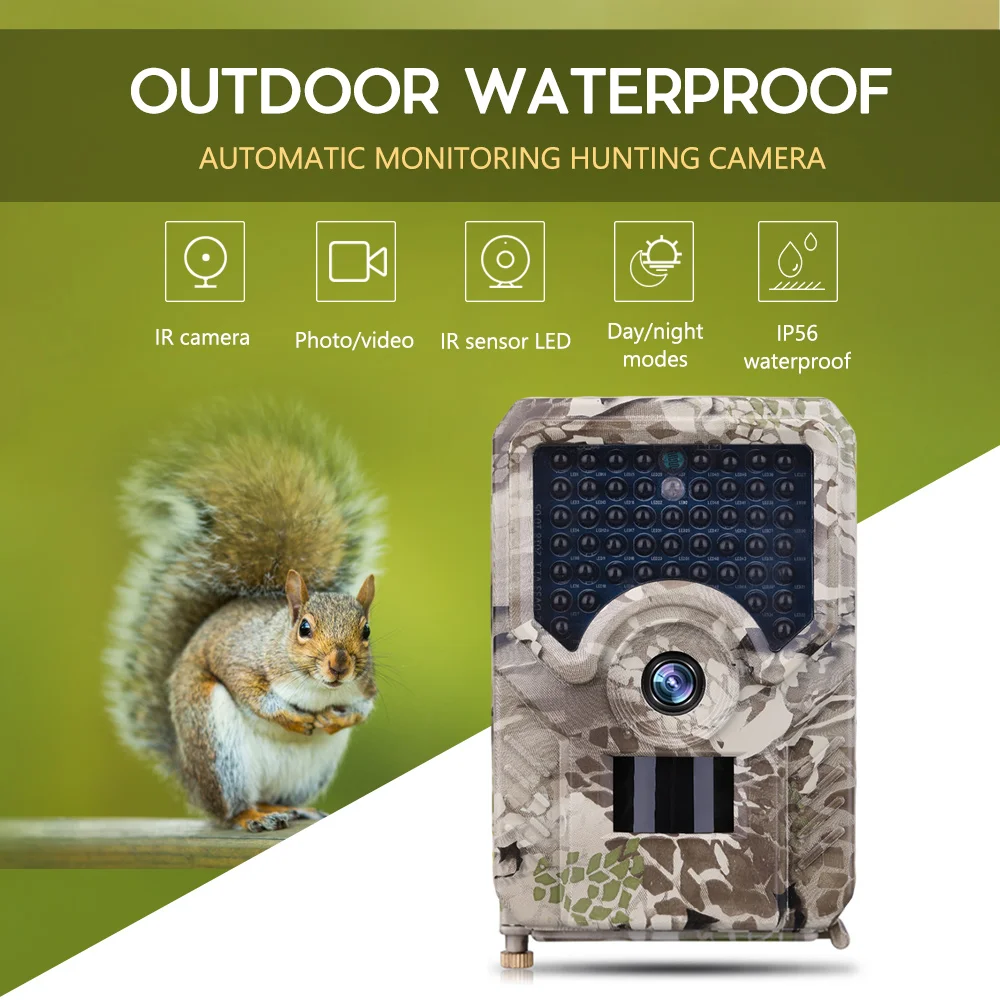 

Outdoor Automatic Monitoring Hunting Camera Waterproof 12MP Images 1080P FHD Videos 49pcs IR LEDs Anti-Theft Wild Trail Camera