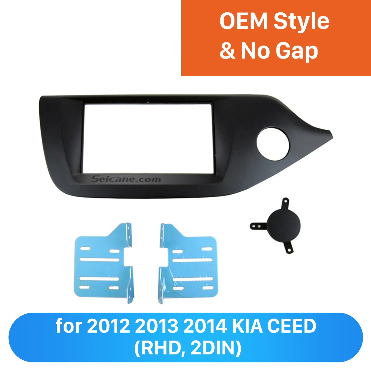 

Seicane Black 2Din for 2012 2013 2014 KIA CEED Car Radio Fascia Right Hand Car DVD Frame Stereo Install Face Plate