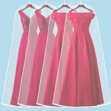 1 шт. прозрачный двусторонний-боковая сетка женская сумка для хранения одежды протектор защита от пыли Чехол для свадебного платья халат одежда