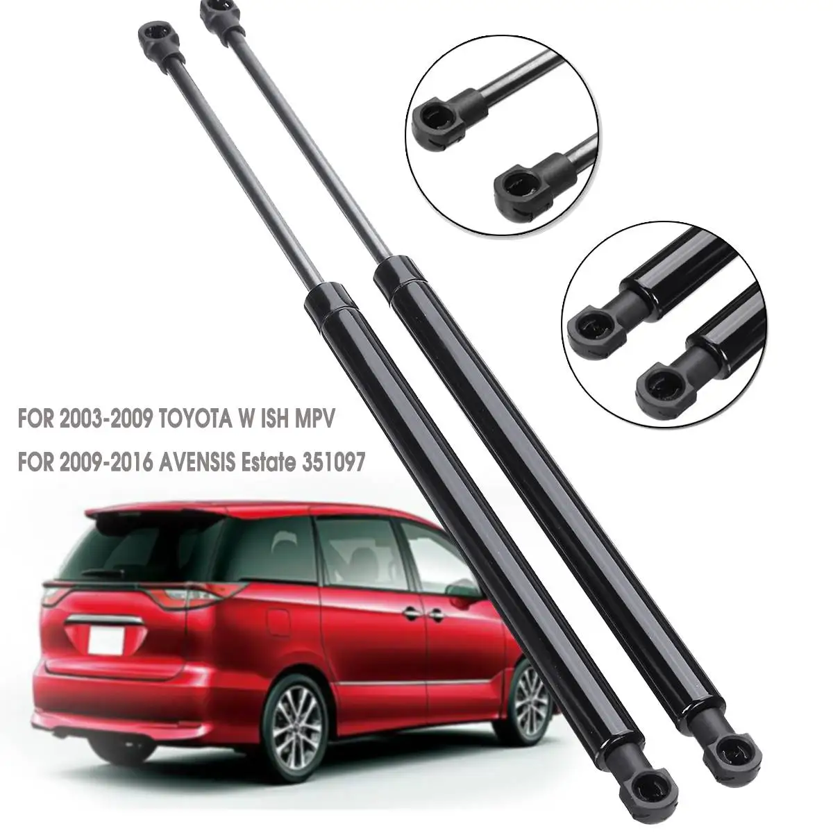 

1Pair Car Rear Trunk Lift Supports Gas Struts Shocks For Lift Supports Gas Struts Shocks W ISH MPV AVENSIS Estate 09-16 351097