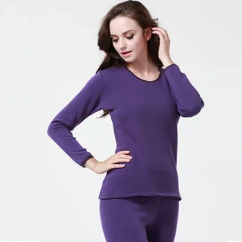 

Top&Pants 2Pcs thermal underwear long johns men/women velvet thermo male set thick for warm DAAFB