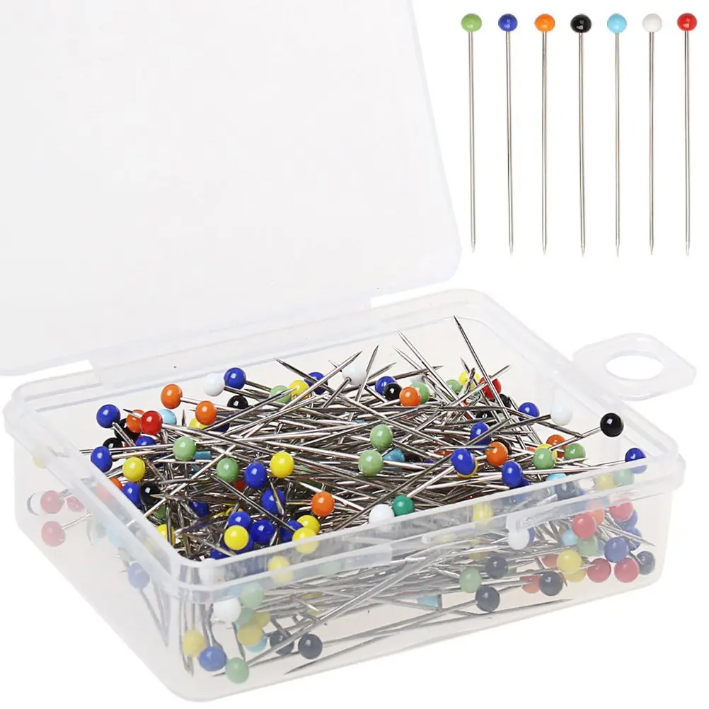 

250 Pieces Sewing Pins Ball Glass Head Pins Straight Quilting Pins For Dressmaker Jewelry Decoration