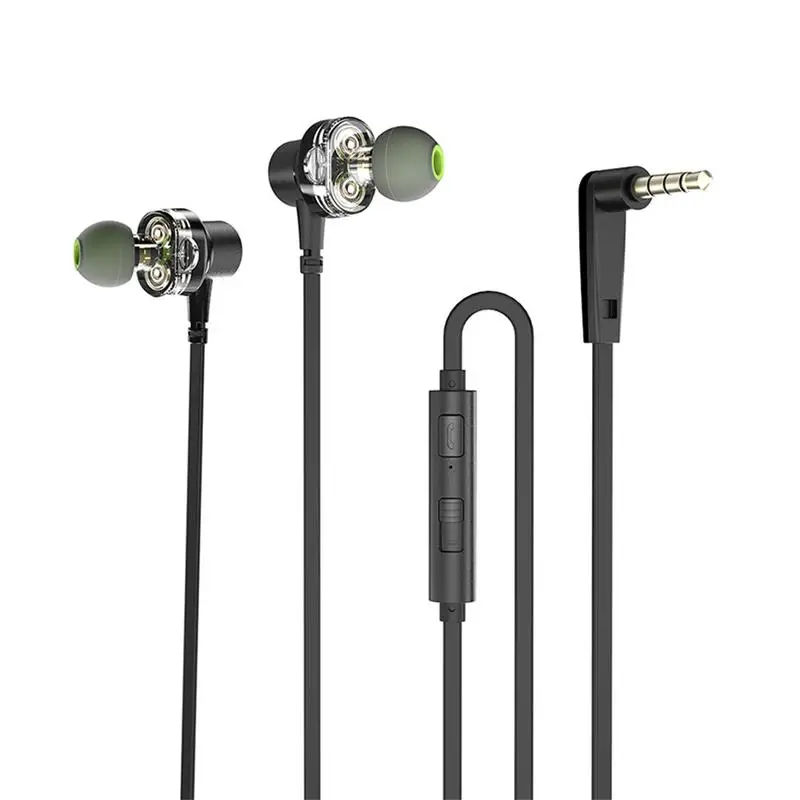 

Wired In-ear Earphones With Mic Subwoofer Stereo Music Surround Wire Control Metal Outdoors Running Gaming Earbuds For Xiaomi