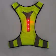 Mounchain светодиодный обеспечивающие безопасность Светоотражающие Открытый жилет 3 светодиодные мигающие лампы 40 часов на открытом воздухе езда на велосипеде Бег Пеший Туризм майки