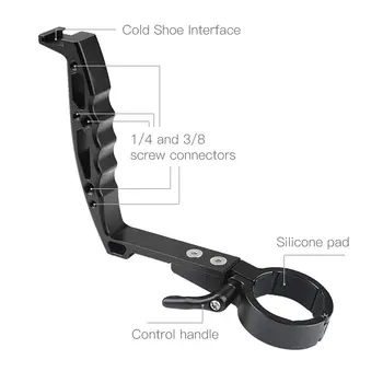 

Portable Handle Grip Aluminum Alloy Extension Bracket with Adapter Ring Clamp Mount for DJI Robin-S