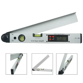 

1pc 0-225 Degree/0.1 Digital Angle Level Meter Gauge 400mm 16inch Electronic Protractor Aluminum Alloy