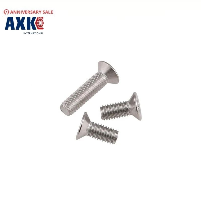 

100pcs Petite Visserie M3 Tornillos Flat Head Stainless Steel Ss304 Machine Countersunk Screw Bolt Fastener