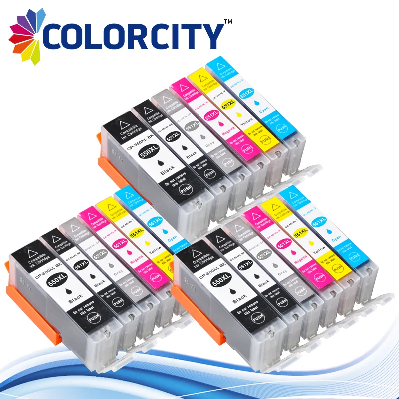 18 шт. PGI 550 CLI 551 PGI-550 CLI-551 картридж для принтера canon PIXMA MG5450 MG5550 MG6350 MG6450 MG7150 Ip7250 MX925 |