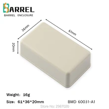 50 шт./партия 61*36*20 мм ABS пластиковый корпус для электронного проекта промышленная печатная плата доска выход корпус электрический датчик блок управления