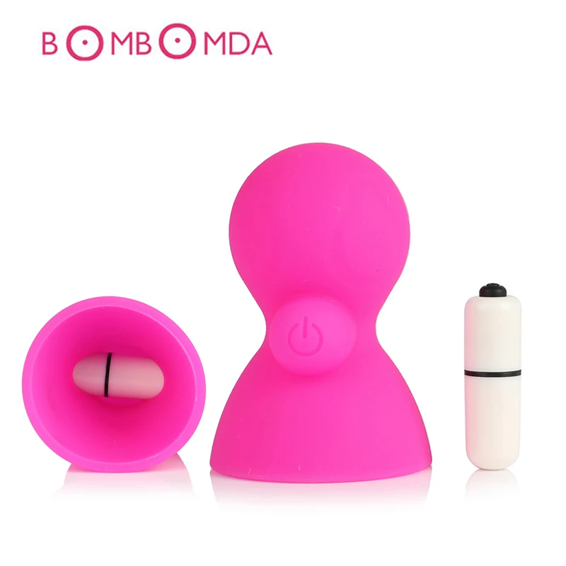 1Pair Silicone Nipple Clamps Vibrator Electric Breast Grow Massager Sucker Ball Enlarger Stimulate Adult Toys for Women | Красота и