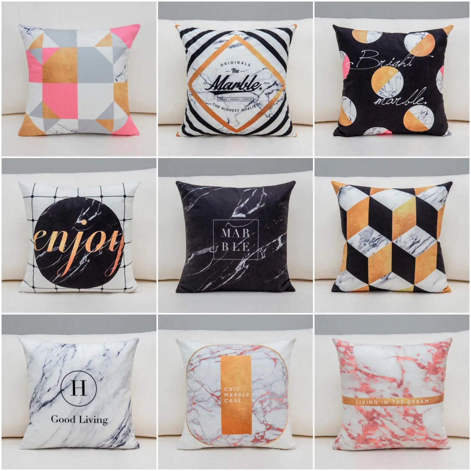 Lettern Pattern Pillow Case Throw Pillowcase Cotton Linen Printed Covers for Office Home Textile | Дом и сад