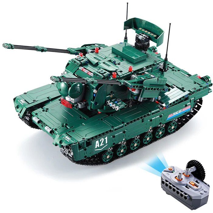 CaDA C61001W Blocks RC Tank Creative Toy Building Block Remote Control Military Battle Car Children Gifts
