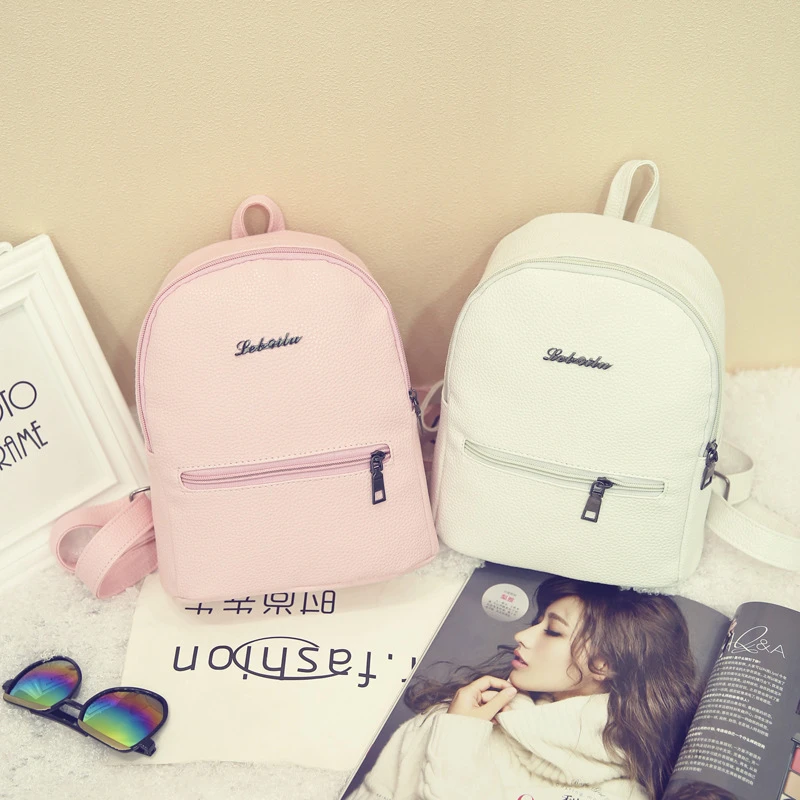 

WKKGO Brand New Women Shopping Casual Pack Candy Color Cute Rucksack Book Student Girl Backpacks Kids Travel Bags Small Backpack