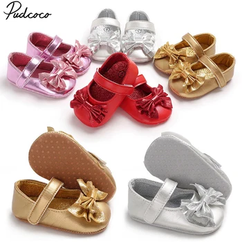

Pudcoco Baby Girl Clothes Toddler Baby Shoes Newborn Girl 2018 Casual Soft Sole Princess Crib Shoes Prewalker 0-18M