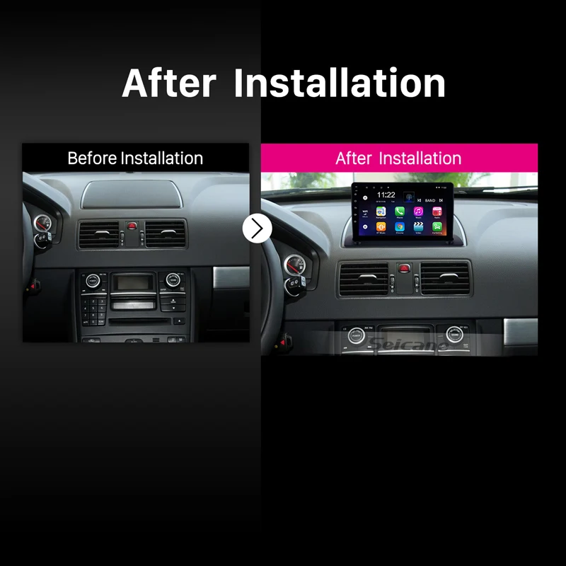 Cheap Seicane Android 8.1 Car GPS Navigation for 2004-2014 Volvo XC90 9 inch Radio Multimedia Player with Bluetooth Mirror Link WIFI 3