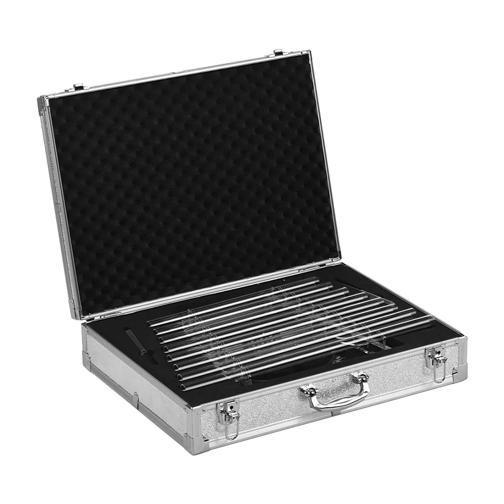 

432Hz Crystal Singing Harp C Key 8 Notes Healing Musical Instrument for Sound Therapy with Mallets Aluminum Carry Case