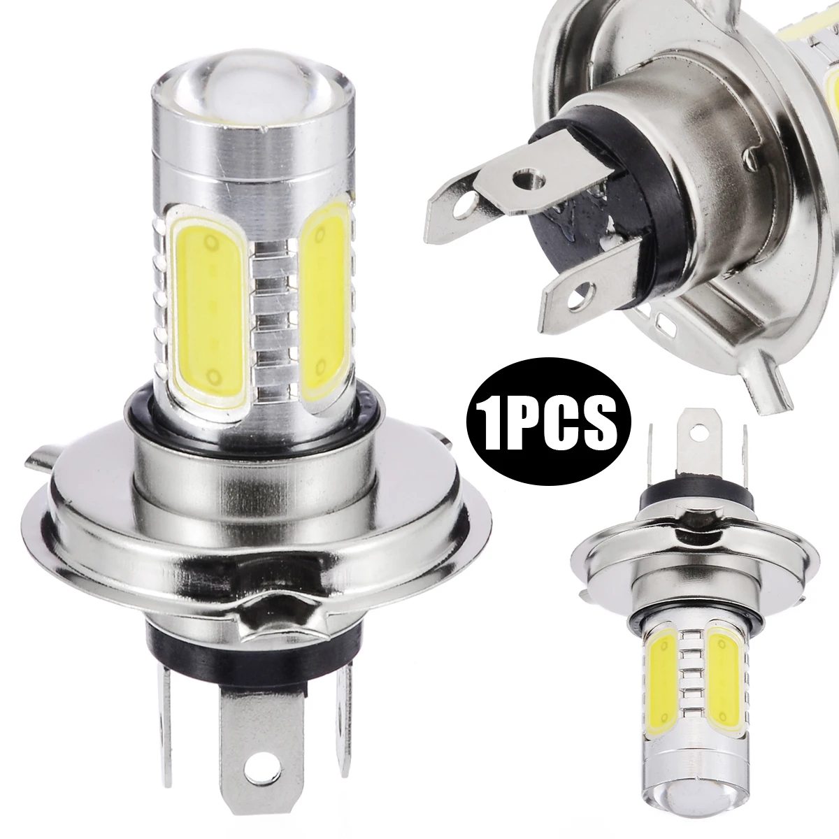 

Treyues 1pc H4 HB2 9003 COB LED Hi/Lo Beam Motorcycle Headlight Bulb High Power White 30W 6000K Light Lamp