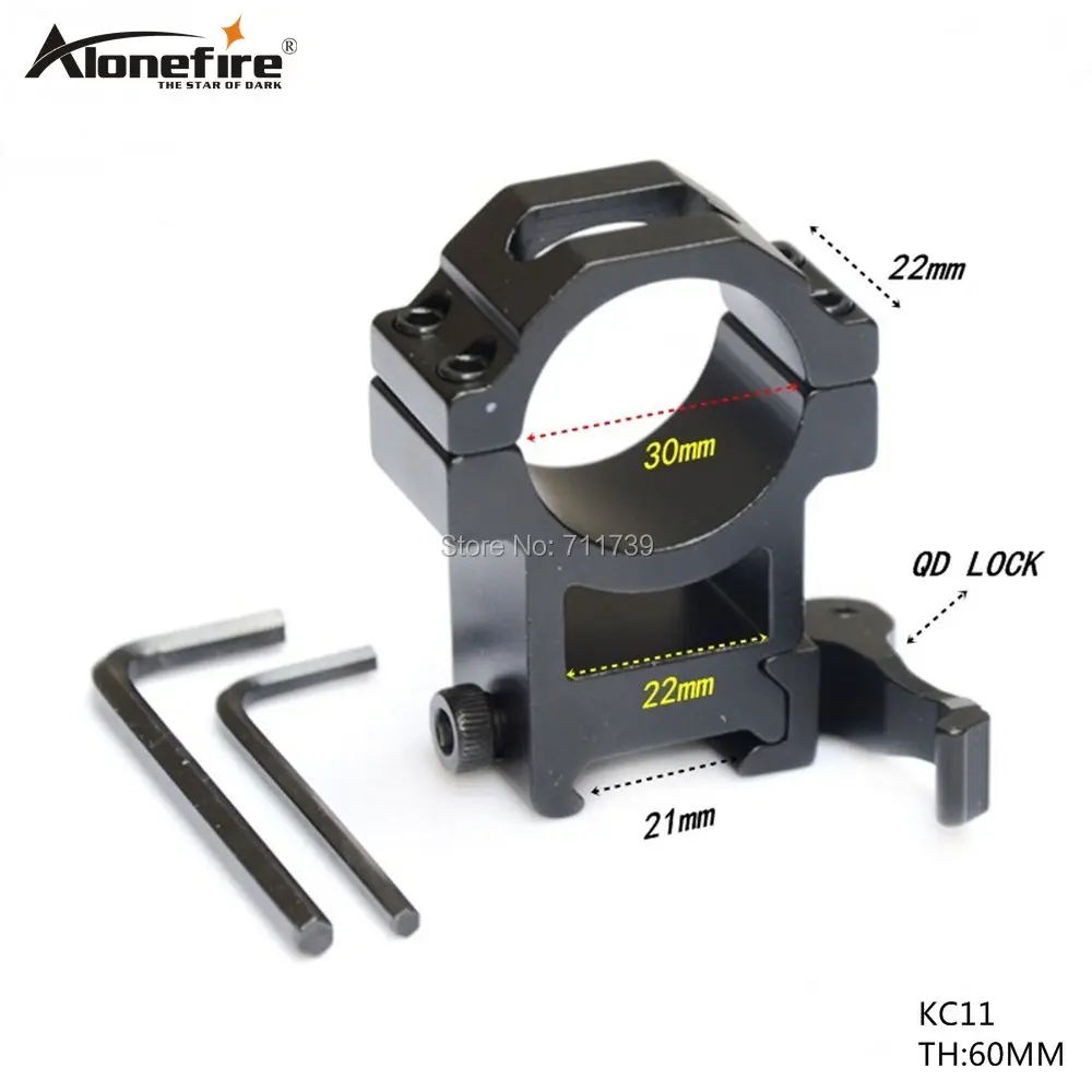 AloneFire 1 шт. KC11 быстрое расцепление QD 30 мм кольцо крепления оптического прицела 21 мм/20 мм для прицелов лазерный прицел крепеж для светильника