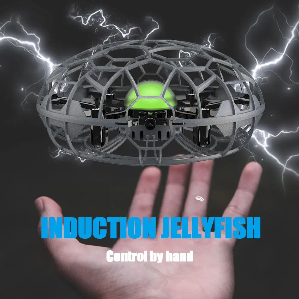 

Anti-collision UFO Mini Drone Hand Flying Globe Quadcopter Hand Controlled Helicopter LED Induction Flying Ball Aircraft RC Toys